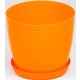  BratGO flowerpot 28 cm x 28 x 25.1 cm diameter 28 cm plastic in orange tones