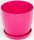  BratGO flowerpot 28 cm x 28 x 25.1 cm diameter 28 cm plastic in pink tones