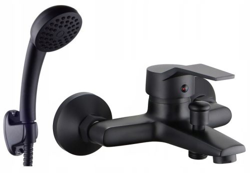 Riva series single-lever wall-mounted bathtub faucet, black