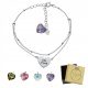  Silver women's heart bracelet with engraving 925