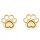  Gold plated earrings - Dog love 925