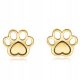  Gold plated earrings - Dog love 925