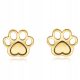  Gold plated earrings - Dog love 925