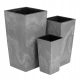  Botle flowerpot 17 cm x 17 x 32.5 cm, plastic in grey and silver