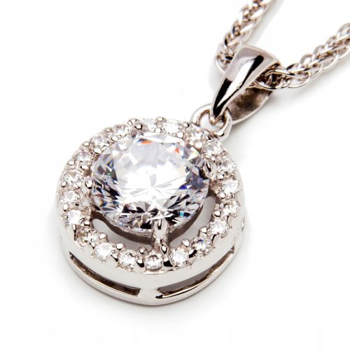  Silver Pendant 925 Pendant Large Cubic Zirconia
