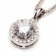  Silver Pendant 925 Pendant Large Cubic Zirconia