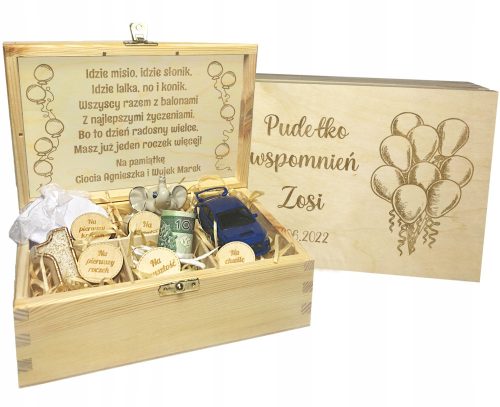 Cool, funny gadgets BOX OF MEMORIES, birth certificate, BAPTISM GIFT