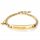  Gold Women's Bracelet With Engraving Heart Plate