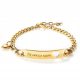  Gold Women's Bracelet With Engraving Heart Plate