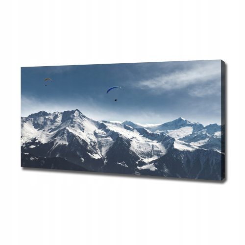 Tableaux muraux, peinture photo sur toile, parapentes, alpes, 120x60 cm