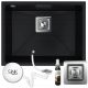 Sink Quality Argon 50 Single Bowl Sink, Black Granite