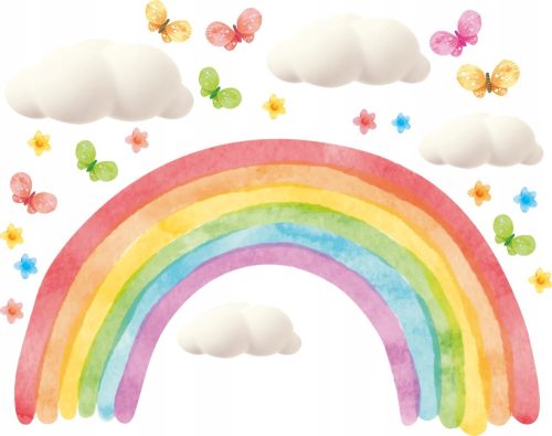  WALL STICKER RAINBOW CLOUDS 50x100cm TC1