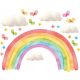  WALL STICKER RAINBOW CLOUDS 50x100cm TC1