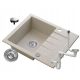 Granitan TINOS single-bowl sink, beige granite tones