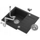 Granitan TINOS single-bowl sink, black granite