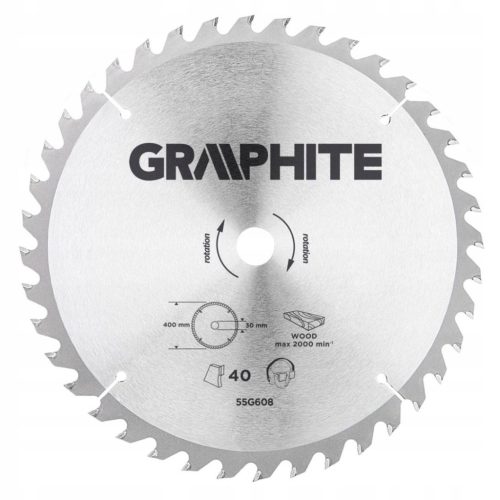  Graphite 55H608 wood cutting disc 400x30 mm 40 teeth