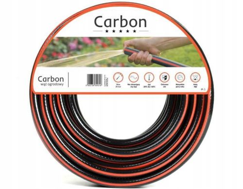  Garden water hose 30 m 3/4 black CARBON loop