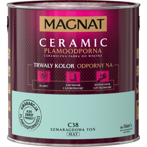 Magnat Ceramic Wall Paint 5 l C38 Emerald tone matt