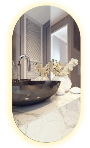 Bathroom mirror RAMIX oval wall mirror 500 x 1000 mm