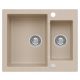  Moderno Annie one-and-a-half-bowl washbasin, beige granite tones