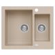  Moderno Annie one-and-a-half-bowl washbasin, beige granite tones