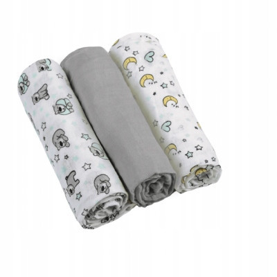  BABYONO Diapers 348/01 Gray (3 pieces)