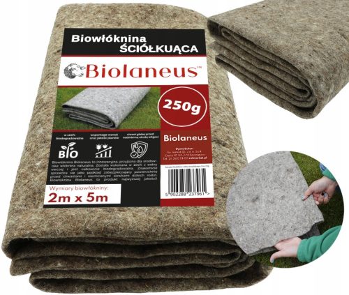 Agrartextil - Agrotextil mulching agent (weed control) (Biolaneus) grey 200 x 500 cm 250 g/m²