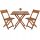 Tables et chaises de jardin pour la terrasse Table et chaises en bois Deuba, beige et marron classique