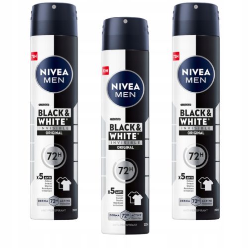  Nivea Men Black White 200 ml x 3 antiperspirants