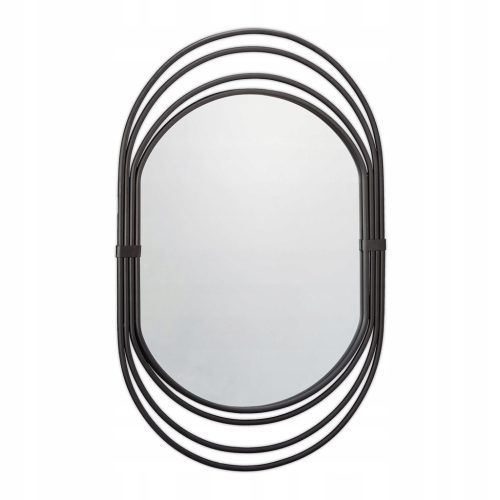  OVAL LOFT WALL MIRROR, BLACK FRAME, 77x52cm