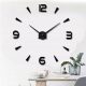 Decorative Wall Stickers LARGE WALL CLOCK, 3D STYLE, STICKS TO THE WALL