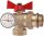 Ball valve VALVE 1'' VALVE WITH ANGLE THERMOMETER, RED