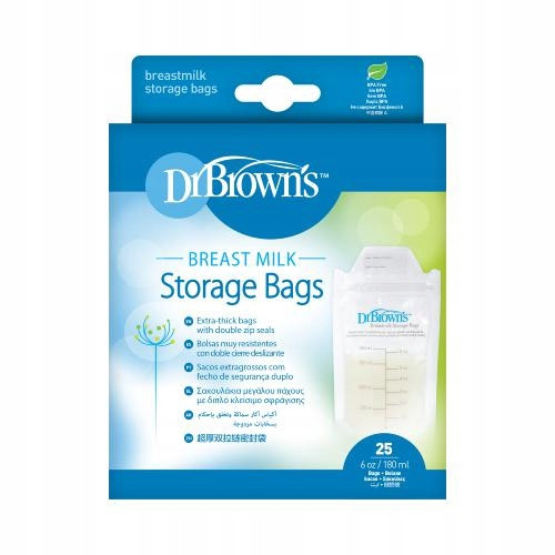 FOOD BAGS - DR BROWN'S 25 pcs. 180 ml