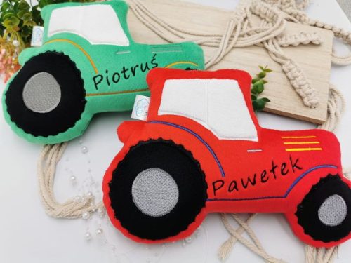  Plush tractor with name