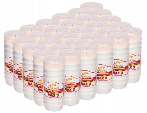 CANDLE WAX 3 Paraffin Candle Inserts 72h 30 pcs