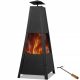 Fireplaces for the garden Wideshop ART-2091 Garden Fireplace 35x102 cm black