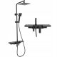 Rea Bravo Black surface-mounted shower set