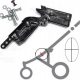  Folding hinge for the stroller frame, oval, black