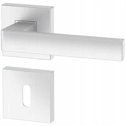 Ergo-Line interior handle. Square plate, plate with keyhole