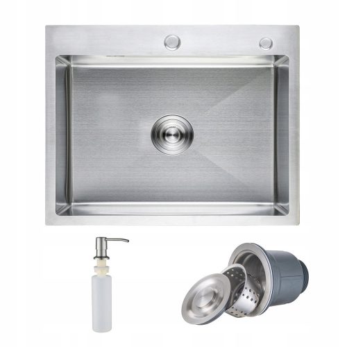 HADI single-bowl sink, stainless steel