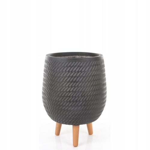  Edelman flowerpot 43 cm ceramic black