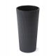  Lamela flowerpot, 57 cm x 30 x 57 cm, diameter 30 cm, plastic in grey and silver