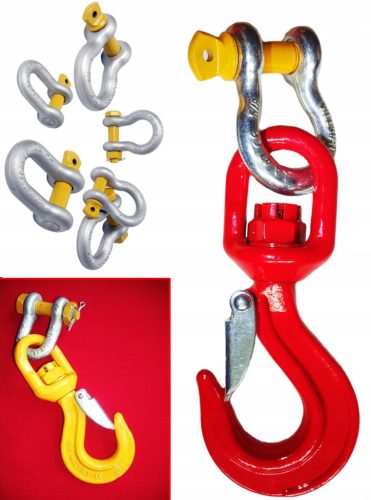 SWIVEL HOOK 8 t + SHACKLE 8.5 t CE-approved SET