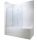 Three-part bathtub partition Inea, 120 x 140 cm, transparent