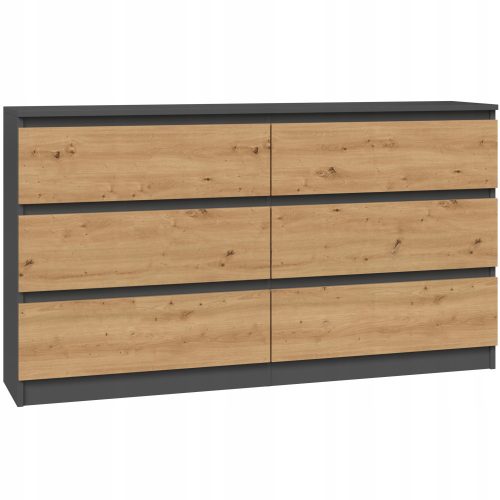  TopEshop Malwa chest of drawers 138 x 40 x 75cm anthracite matt