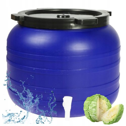  100L PLASTIC BARREL FOR PICKING, ROUND WATER TANK, SCREWED