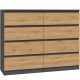  TopEshop MALWA chest of drawers 120 x 40 x 97cm anthracite matt