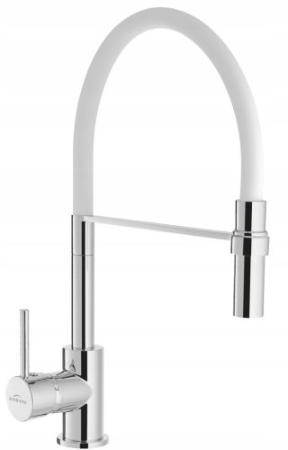 Invena Kameleon white stand kitchen faucet