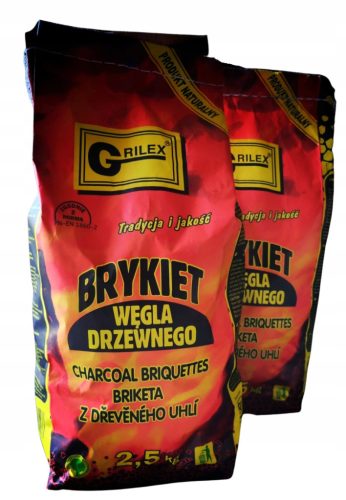 Briquettes, coals and lighters for grilling Brykiet Grilex Sp. z oo J. 2.5 kg