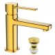 Invena GLAMOUR golden stand-up washbasin mixer